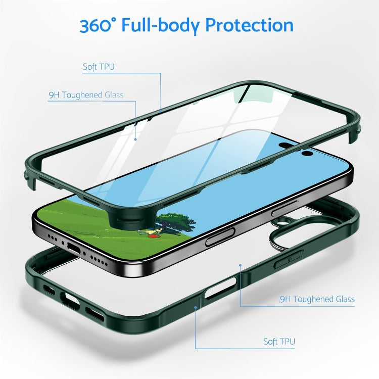 Double-sided Plastic Glass Phone Protective Case, For iPhone 17e / 16e, For iPhone 16 Pro Max, For iPhone 16 Pro, For iPhone 16 Plus, For iPhone 16, For iPhone 15 Pro Max, For iPhone 15 Pro, For iPhone 15 Plus