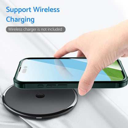 Double-sided Plastic Glass Phone Protective Case, For iPhone 17e / 16e, For iPhone 16 Pro Max, For iPhone 16 Pro, For iPhone 16 Plus, For iPhone 16, For iPhone 15 Pro Max, For iPhone 15 Pro, For iPhone 15 Plus