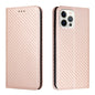 Carbon Fiber Texture Magnetic Flip Leather Phone Case, For iPhone Air, For iPhone 16 Pro Max, For iPhone 16 Pro, For iPhone 16 Plus