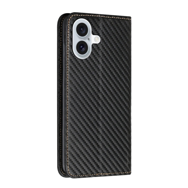 Carbon Fiber Texture Magnetic Flip Leather Phone Case