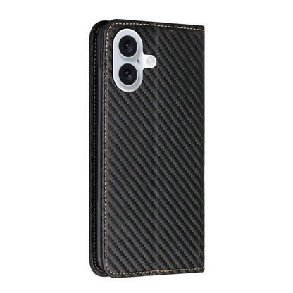 Carbon Fiber Texture Magnetic Flip Leather Phone Case