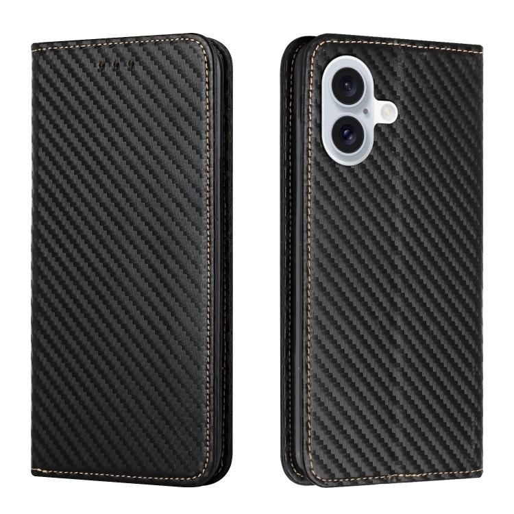 Carbon Fiber Texture Magnetic Flip Leather Phone Case, For iPhone 18 Pro / 17 Pro, For iPhone 18 Pro Max / 17 Pro Max, For iPhone 17e / 16e, For iPhone 17