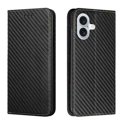 Carbon Fiber Texture Magnetic Flip Leather Phone Case, For iPhone 18 Pro / 17 Pro, For iPhone 18 Pro Max / 17 Pro Max, For iPhone 17e / 16e, For iPhone 17