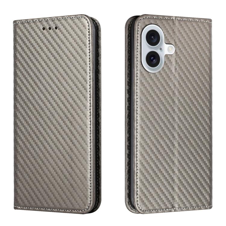 Carbon Fiber Texture Magnetic Flip Leather Phone Case, For iPhone 18 Pro / 17 Pro, For iPhone 18 Pro Max / 17 Pro Max, For iPhone 17e / 16e, For iPhone 17
