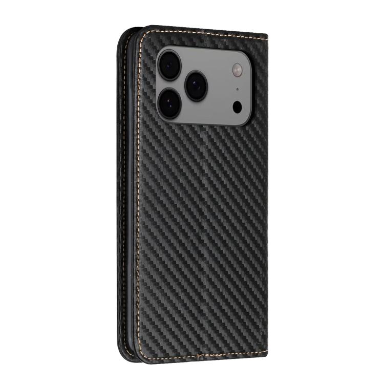 Carbon Fiber Texture Magnetic Flip Leather Phone Case, For iPhone 18 Pro / 17 Pro, For iPhone 18 Pro Max / 17 Pro Max, For iPhone 17e / 16e, For iPhone 17