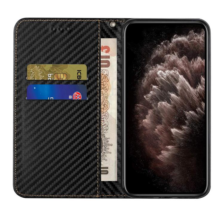 Carbon Fiber Texture Magnetic Flip Leather Phone Case, For iPhone 18 Pro / 17 Pro, For iPhone 18 Pro Max / 17 Pro Max, For iPhone 17e / 16e, For iPhone 17