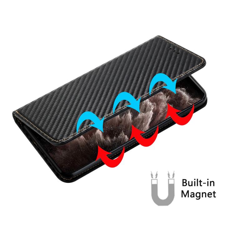 Carbon Fiber Texture Magnetic Flip Leather Phone Case, For iPhone 18 Pro / 17 Pro, For iPhone 18 Pro Max / 17 Pro Max, For iPhone 17e / 16e, For iPhone 17