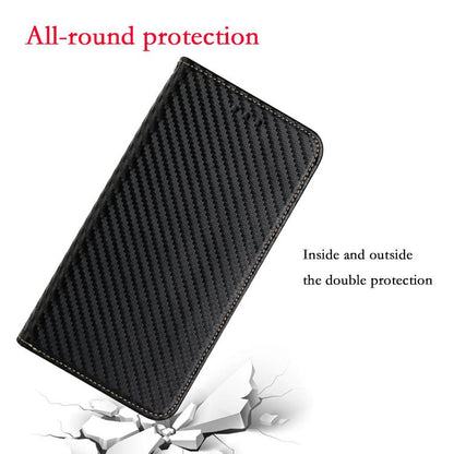 Carbon Fiber Texture Magnetic Flip Leather Phone Case, For iPhone 18 Pro / 17 Pro, For iPhone 18 Pro Max / 17 Pro Max, For iPhone 17e / 16e, For iPhone 17