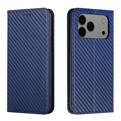 Carbon Fiber Texture Magnetic Flip Leather Phone Case, For iPhone 18 Pro / 17 Pro, For iPhone 18 Pro Max / 17 Pro Max, For iPhone 17e / 16e, For iPhone 17