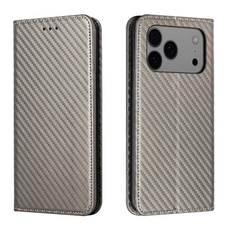 Carbon Fiber Texture Magnetic Flip Leather Phone Case, For iPhone 18 Pro / 17 Pro, For iPhone 18 Pro Max / 17 Pro Max, For iPhone 17e / 16e, For iPhone 17