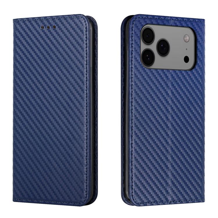 Carbon Fiber Texture Magnetic Flip Leather Phone Case, For iPhone 18 Pro / 17 Pro, For iPhone 18 Pro Max / 17 Pro Max, For iPhone 17e / 16e, For iPhone 17