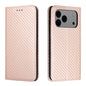 Carbon Fiber Texture Magnetic Flip Leather Phone Case, For iPhone 18 Pro / 17 Pro, For iPhone 18 Pro Max / 17 Pro Max, For iPhone 17e / 16e, For iPhone 17