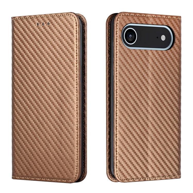 Carbon Fiber Texture Magnetic Flip Leather Phone Case, For iPhone Air, For iPhone 16 Pro Max, For iPhone 16 Pro, For iPhone 16 Plus