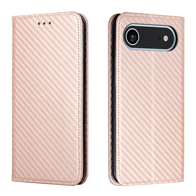 Carbon Fiber Texture Magnetic Flip Leather Phone Case, For iPhone Air, For iPhone 16 Pro Max, For iPhone 16 Pro, For iPhone 16 Plus