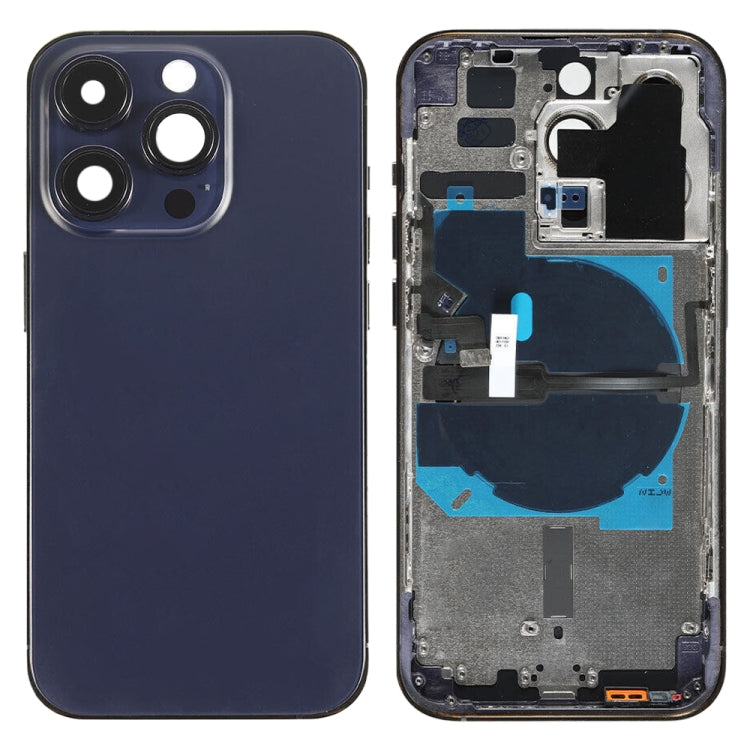 For iPhone 14 Pro Battery Back Cover with Power + Volume Flex Cable + Wireless Charging Module, China Version, CE EU Version, US Version