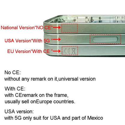 For iPhone 14 Pro Battery Back Cover with Side Keys & Card Tray, US Version, China Version, CE EU Version