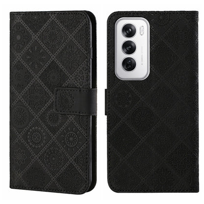 Ethnic Style Embossed Pattern Leather Phone Case