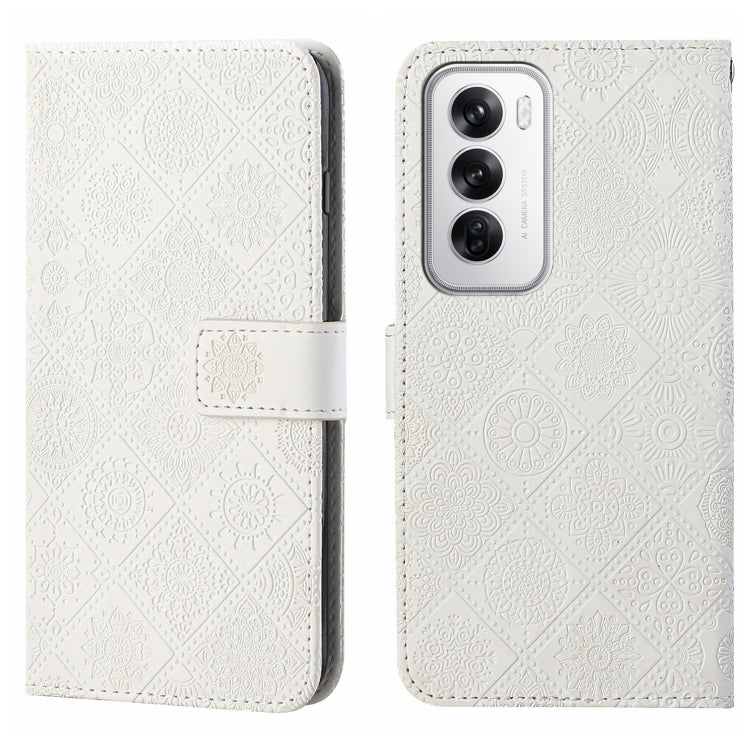 Ethnic Style Embossed Pattern Leather Phone Case, For OPPO Reno12 F Global, For OPPO Reno12 Pro Global, For OPPO Reno12 5G Global