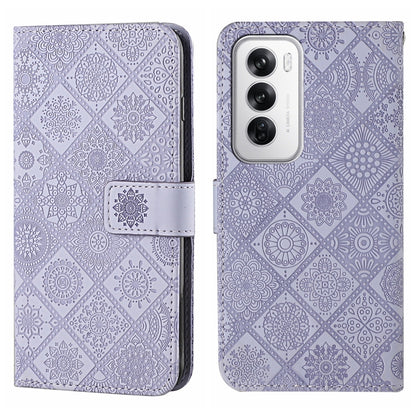 Ethnic Style Embossed Pattern Leather Phone Case, For OPPO Reno12 F Global, For OPPO Reno12 Pro Global, For OPPO Reno12 5G Global