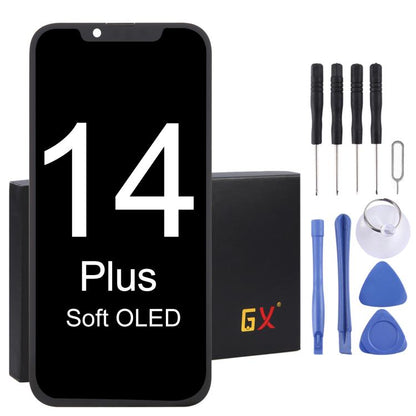 GX Hard OLED Screen, For iPhone 13 Pro Hard, For iPhone 14 Hard, For iPhone 14 Plus Soft, For iPhone 14 Pro Hard