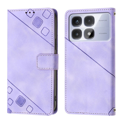 Skin-feel Embossed Leather Phone Case, For Redmi K70 Ultra 5G Global, For Redmi 13 4G