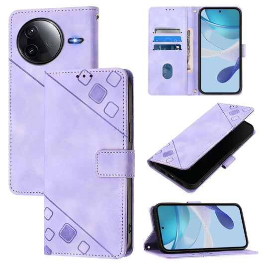 Skin-feel Embossed Leather Phone Case, For Redmi K80 5G / K80 Pro 5G, For Redmi Note 14 Pro 4G, For Redmi Note 14 4G 163.25mm, For Redmi Note 14 5G Global