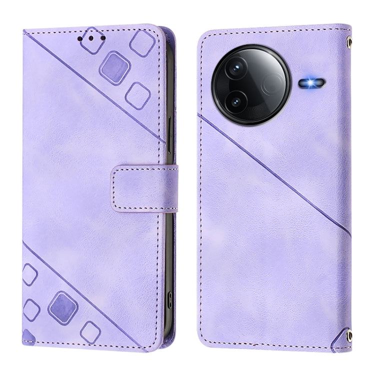 Skin-feel Embossed Leather Phone Case, For Redmi K80 5G / K80 Pro 5G, For Redmi Note 14 Pro 4G, For Redmi Note 14 4G 163.25mm, For Redmi Note 14 5G Global