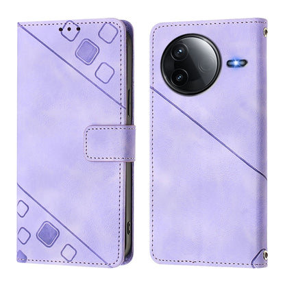 Skin-feel Embossed Leather Phone Case, For Redmi K80 5G / K80 Pro 5G, For Redmi Note 14 Pro 4G, For Redmi Note 14 4G 163.25mm, For Redmi Note 14 5G Global
