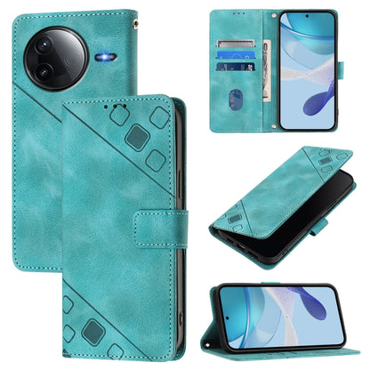 Skin-feel Embossed Leather Phone Case, For Redmi K80 5G / K80 Pro 5G, For Redmi Note 14 Pro 4G, For Redmi Note 14 4G 163.25mm, For Redmi Note 14 5G Global