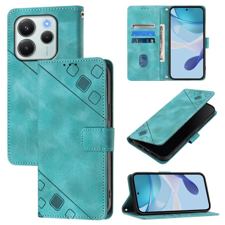 Skin-feel Embossed Leather Phone Case, For Redmi 15 5G Global / 15 4G SEA, For Redmi 15 5G / 4G EU 171mm, For Redmi Note 14 4G 164.84mm, For Redmi K80 5G / K80 Pro 5G