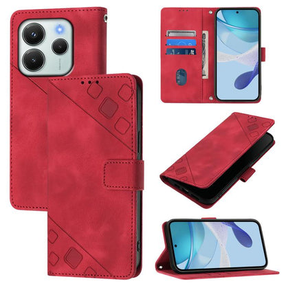 Skin-feel Embossed Leather Phone Case, For Redmi 15 5G Global / 15 4G SEA, For Redmi 15 5G / 4G EU 171mm, For Redmi Note 14 4G 164.84mm, For Redmi K80 5G / K80 Pro 5G