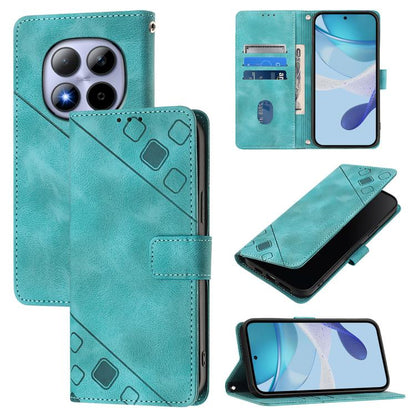 Skin-feel Embossed Leather Phone Case, For Redmi Note 15 Pro 5G Global 163.6mm, For Redmi 15 5G Global / 15 4G SEA, For Redmi 15 5G / 4G EU 171mm, For Redmi Note 14 4G 164.84mm