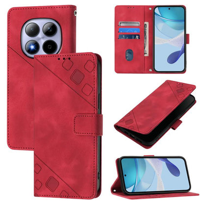 Skin-feel Embossed Leather Phone Case, For Redmi Note 15 Pro 5G Global 163.6mm, For Redmi 15 5G Global / 15 4G SEA, For Redmi 15 5G / 4G EU 171mm, For Redmi Note 14 4G 164.84mm