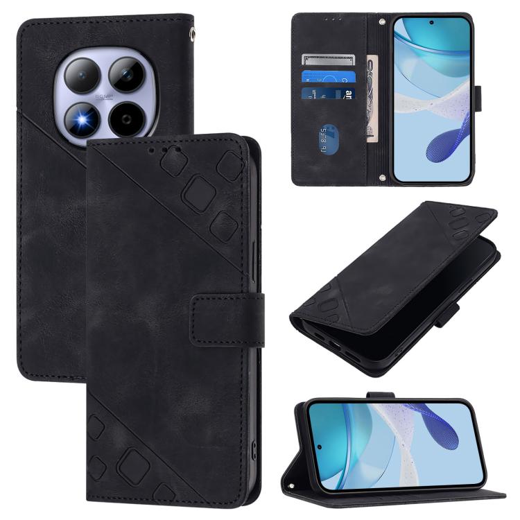 Skin-feel Embossed Leather Phone Case, For Redmi Note 15 Pro 5G Global 163.6mm, For Redmi 15 5G Global / 15 4G SEA, For Redmi 15 5G / 4G EU 171mm, For Redmi Note 14 4G 164.84mm