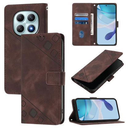 Skin-feel Embossed Leather Phone Case, For Redmi Turbo 5 5G Global / Poco X8 Pro, For Redmi Note 15 Pro+ 5G Global 163.3mm, For Redmi Note 15 4G / 5G Global 164mm, For Redmi Note 15 Pro 5G Global 163.6mm