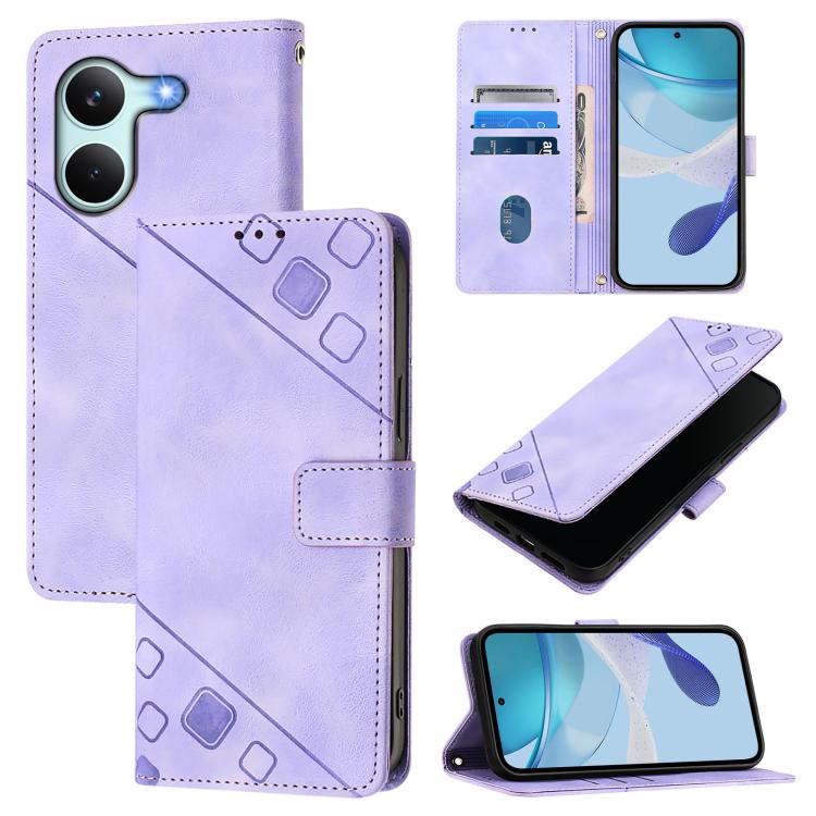 Skin-feel Embossed Leather Phone Case, For Redmi 15a 5G Global, For Redmi Turbo 5 5G Global / Poco X8 Pro, For Redmi Note 15 Pro+ 5G Global 163.3mm, For Redmi Note 15 4G / 5G Global 164mm