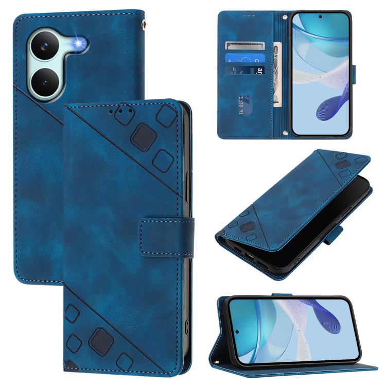 Skin-feel Embossed Leather Phone Case, For Redmi 15a 5G Global, For Redmi Turbo 5 5G Global / Poco X8 Pro, For Redmi Note 15 Pro+ 5G Global 163.3mm, For Redmi Note 15 4G / 5G Global 164mm