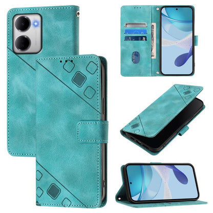 Skin-feel Embossed Leather Phone Case, For Redmi 15a 5G Global, For Redmi Turbo 5 5G Global / Poco X8 Pro, For Redmi Note 15 Pro+ 5G Global 163.3mm, For Redmi Note 15 4G / 5G Global 164mm