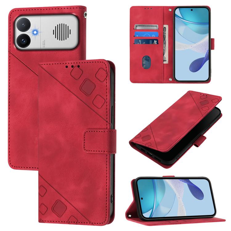 Skin-feel Embossed Leather Phone Case, For Redmi K90 Max 5G, For Redmi A7 Pro 5G 171mm / Poco C81, For Redmi 15a 5G Global, For Redmi A5 4G 171.7mm / Poco C71 4G