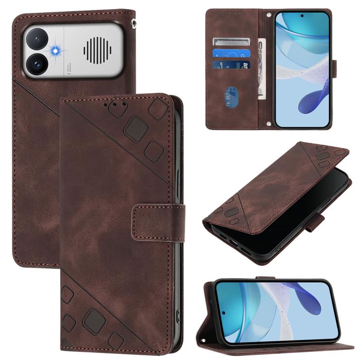 Skin-feel Embossed Leather Phone Case, For Redmi K90 Max 5G, For Redmi A7 Pro 5G 171mm / Poco C81, For Redmi 15a 5G Global, For Redmi A5 4G 171.7mm / Poco C71 4G