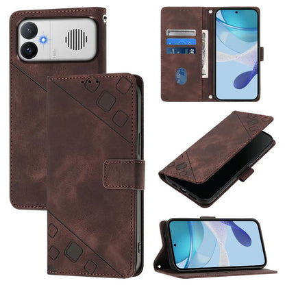Skin-feel Embossed Leather Phone Case, For Redmi K90 Max 5G, For Redmi A7 Pro 5G 171mm / Poco C81, For Redmi 15a 5G Global, For Redmi A5 4G 171.7mm / Poco C71 4G