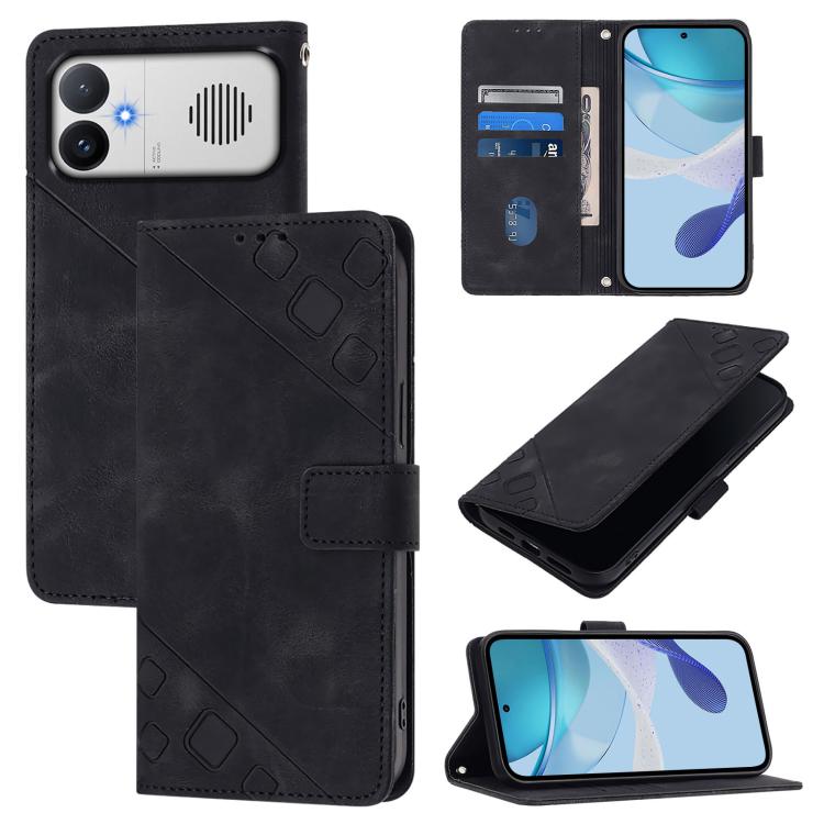 Skin-feel Embossed Leather Phone Case, For Redmi K90 Max 5G, For Redmi A7 Pro 5G 171mm / Poco C81, For Redmi 15a 5G Global, For Redmi A5 4G 171.7mm / Poco C71 4G