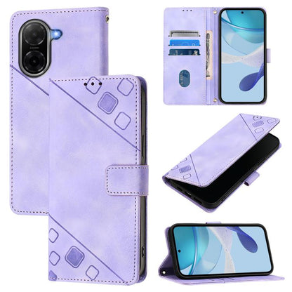 Skin-feel Embossed Leather Phone Case, For Redmi K90 Max 5G, For Redmi A7 Pro 5G 171mm / Poco C81, For Redmi 15a 5G Global, For Redmi A5 4G 171.7mm / Poco C71 4G