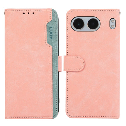 ABEEL Color Block Magnetic RFID Leather Phone Case, For OnePlus 13, For OnePlus Nord 4