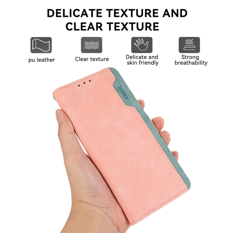 ABEEL Color Block Magnetic RFID Leather Phone Case