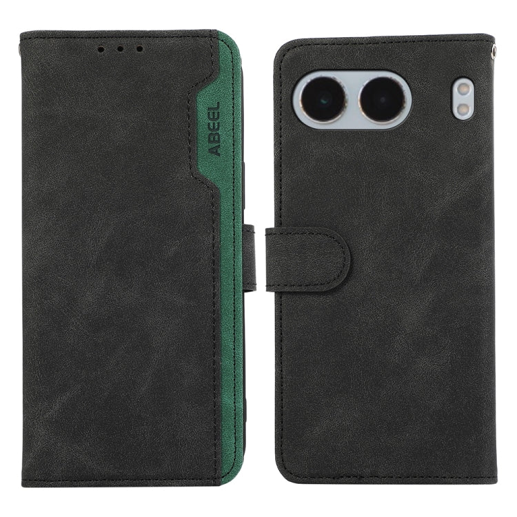 ABEEL Color Block Magnetic RFID Leather Phone Case