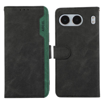 ABEEL Color Block Magnetic RFID Leather Phone Case, For OnePlus Nord 4