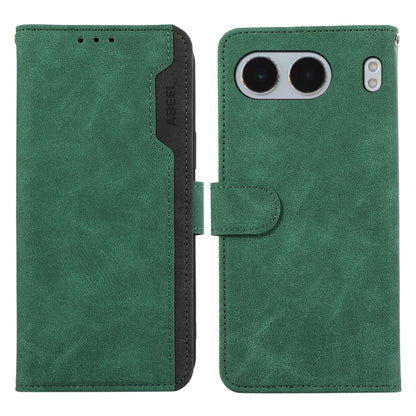 ABEEL Color Block Magnetic RFID Leather Phone Case, For OnePlus Nord 4
