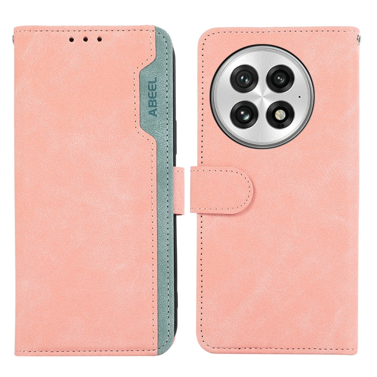 ABEEL Color Block Magnetic RFID Leather Phone Case