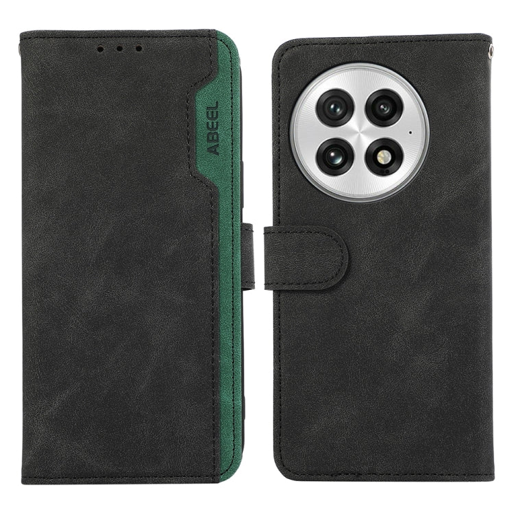 ABEEL Color Block Magnetic RFID Leather Phone Case, For OnePlus 13, For OnePlus Nord 4